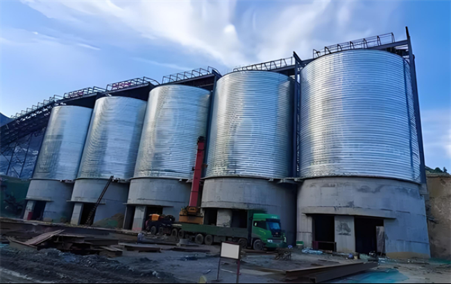 商丘螺旋卷板仓施工现场